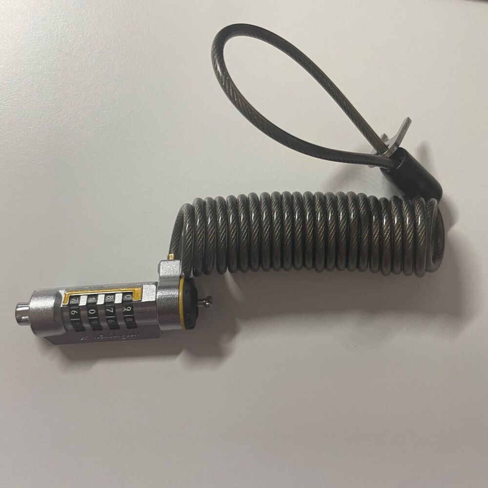 Kensington Portable Combination Laptop Lock Spiral Cord Safety Travel USED
